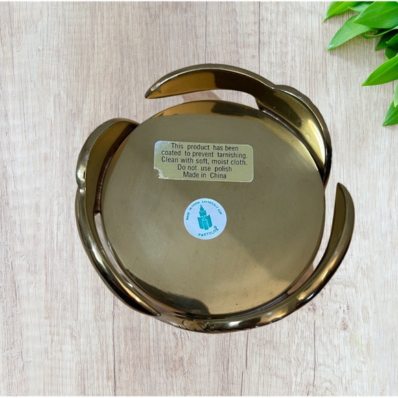 Partylite Brass Feather Candle Holder - Picture 4 of 6